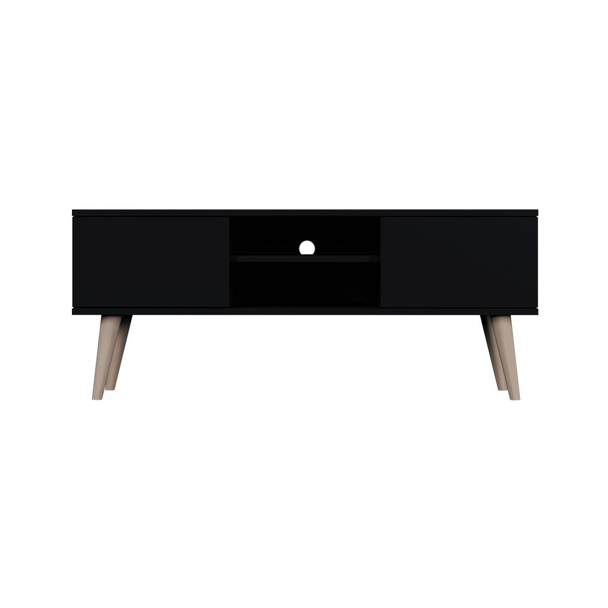 TV-MÖBEL Toronto Schwarz - Schwarz, Holzwerkstoff (120/35/55cm) - Petits-meubles