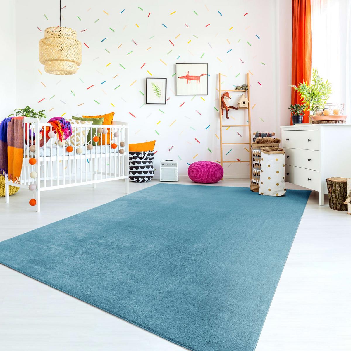 FLACHWEBETEPPICH Türkis 100 x 200 cm - Türkis, Kunststoff (100/200cm) - TT Home