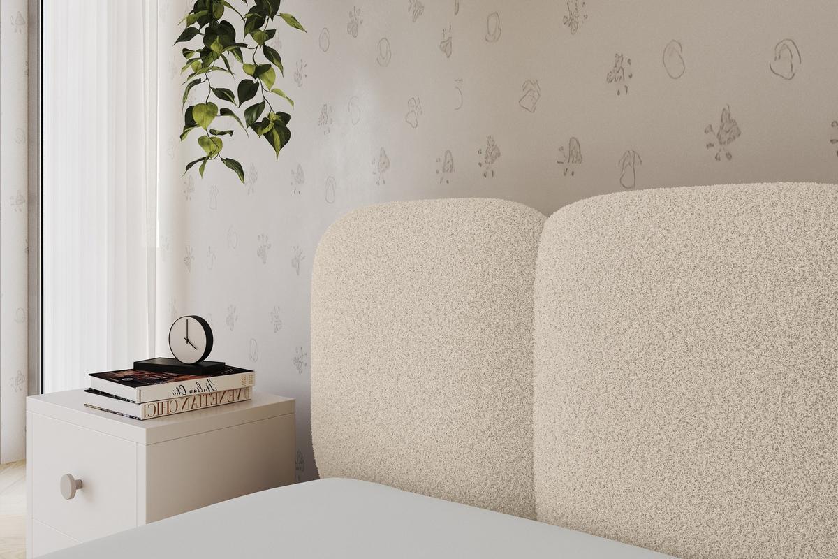 EINZELLBETT Jugendbett mit Bettkasten, Rechts - AVRY 90x200 Dunkelbeige - Taupe/Cappuccino, Holzwerkstoff/Textil (90/200cm) - ALTDECOR