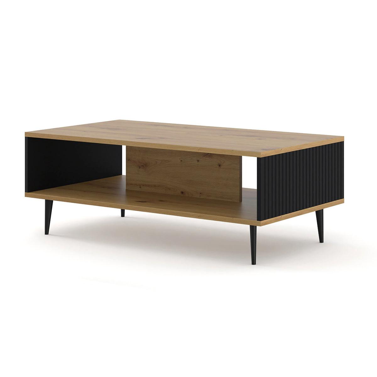 COUCHTISCH Philaé Holz und Schwarz - Schwarz, Holzwerkstoff (60/90/43cm) - Petits-meubles