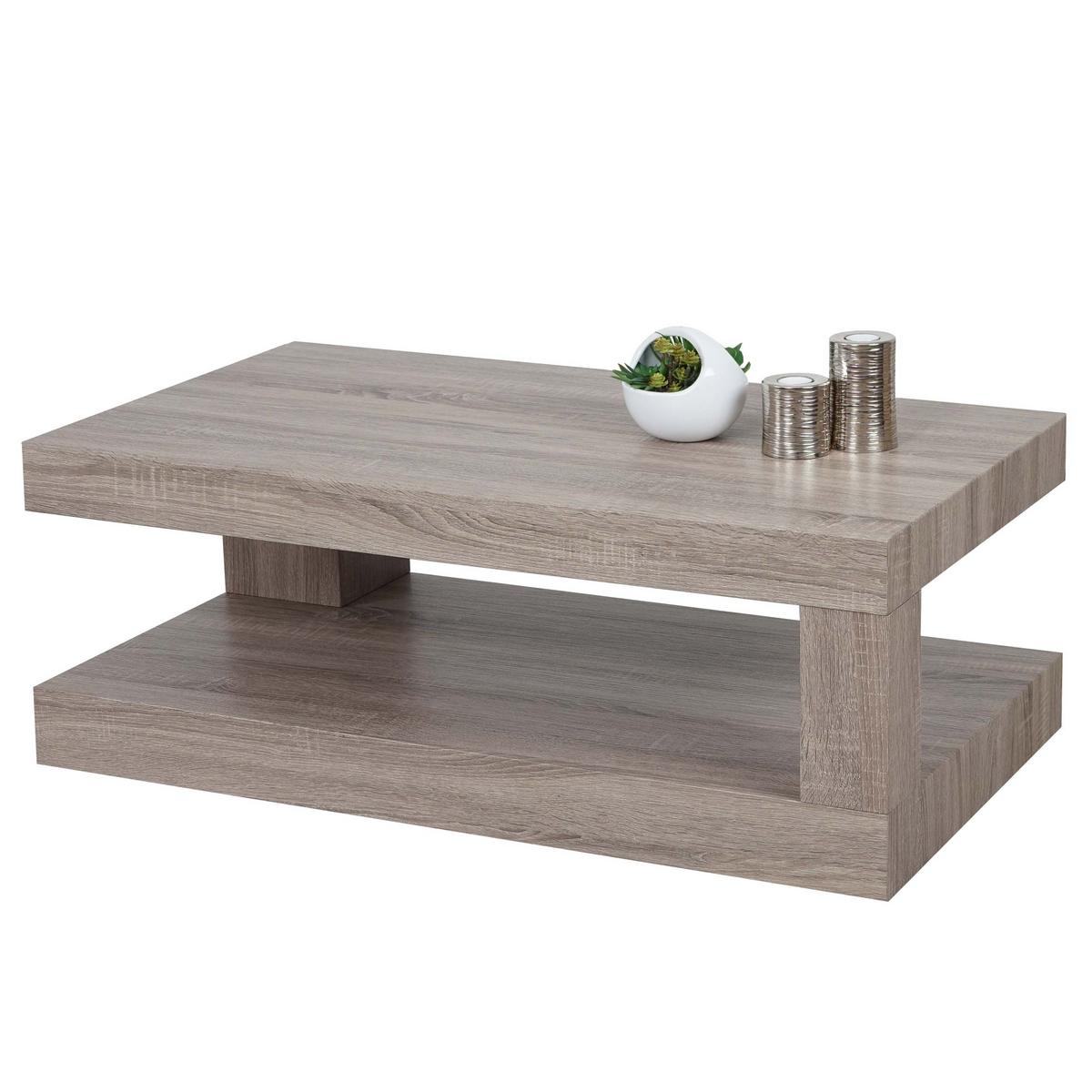COUCHTISCH rechteck Eiche Dunkel Dekor - Trüffeleichefarben, Holzwerkstoff (60/110/40cm) - MCW