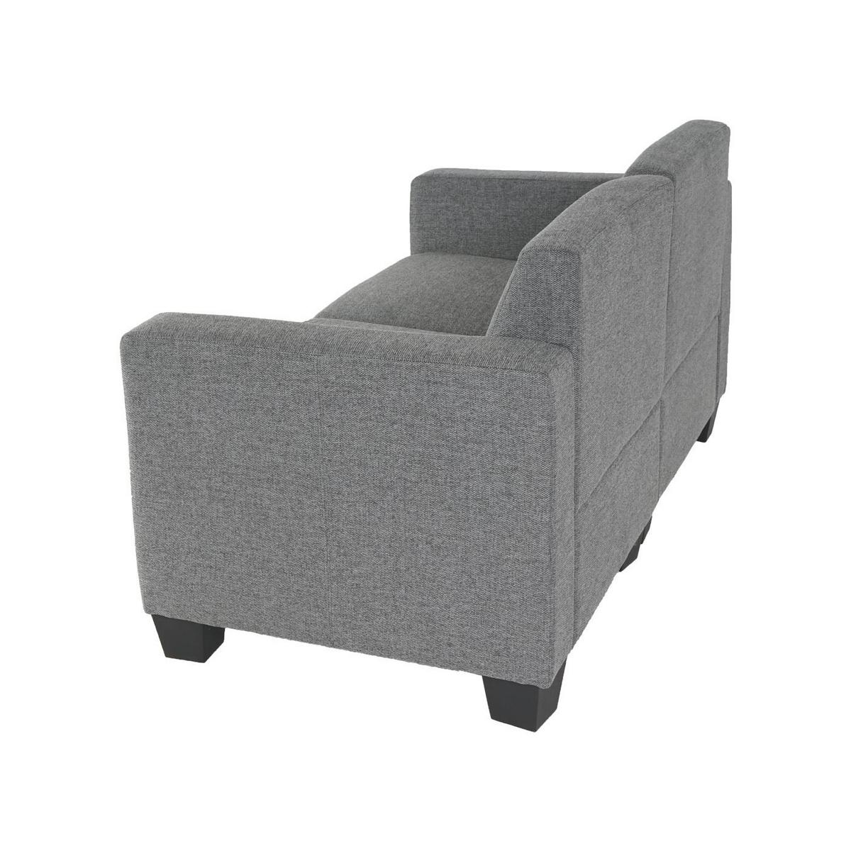 2-SITZER SOFA COUCH MODULAR Grau - Grau, Textil (136/76/72cm) - MCW
