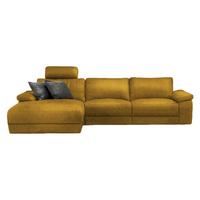 ECKSOFA XL MOTORISCHER RELAXFUNKTION LOLA Gelb Webstoff Relaxfunktion - Currygelb/Gelb, Textil (304/178cm) - KAWOLA