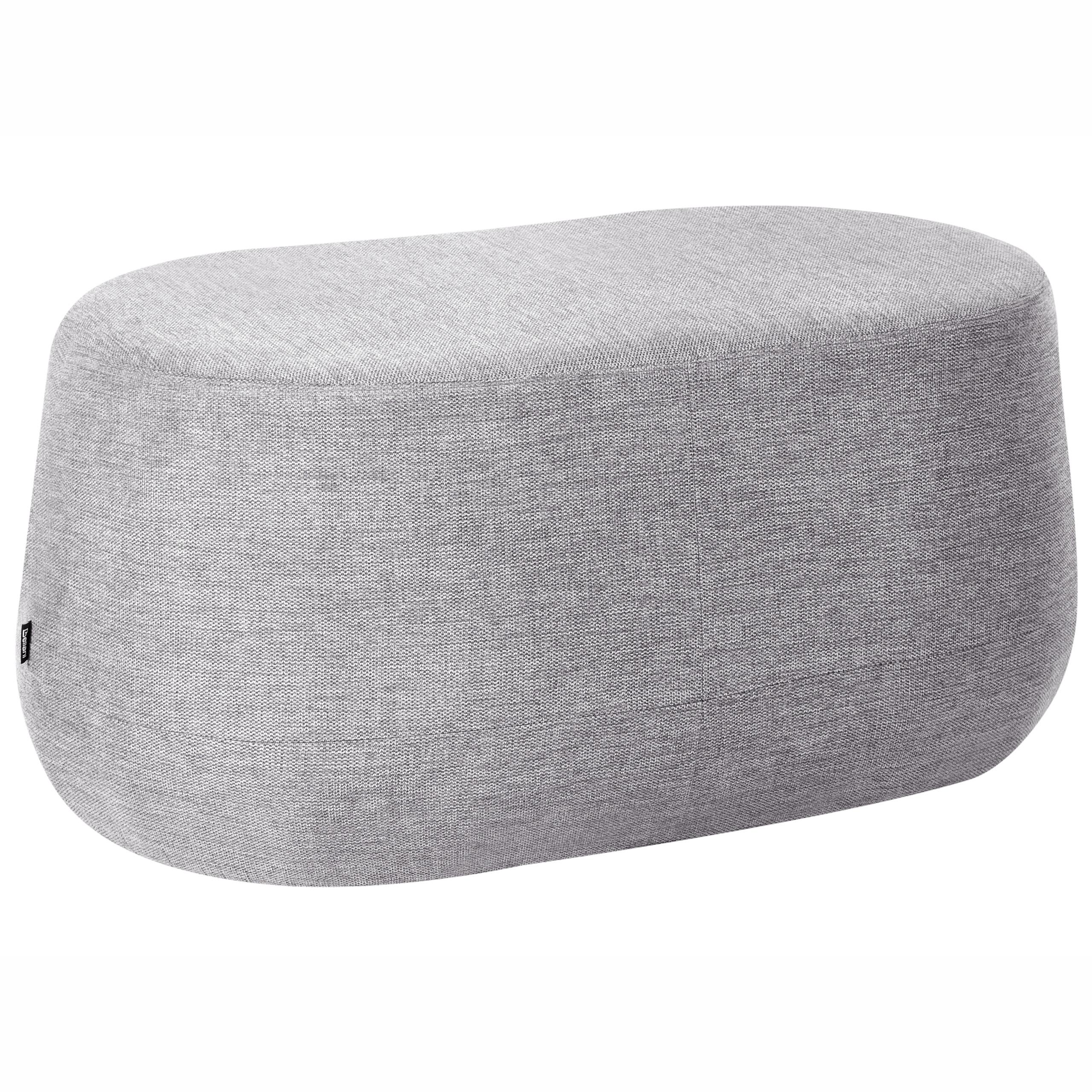POLSTERBANK Hellgrau Ashton - Hellgrau, Textil (100/44/60cm) - Beliani