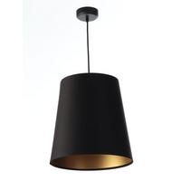 HÄNGELEUCHTE Gold 30/37 cm - Schwarz, Kunststoff (30/0.8/37cm) - ONZENO