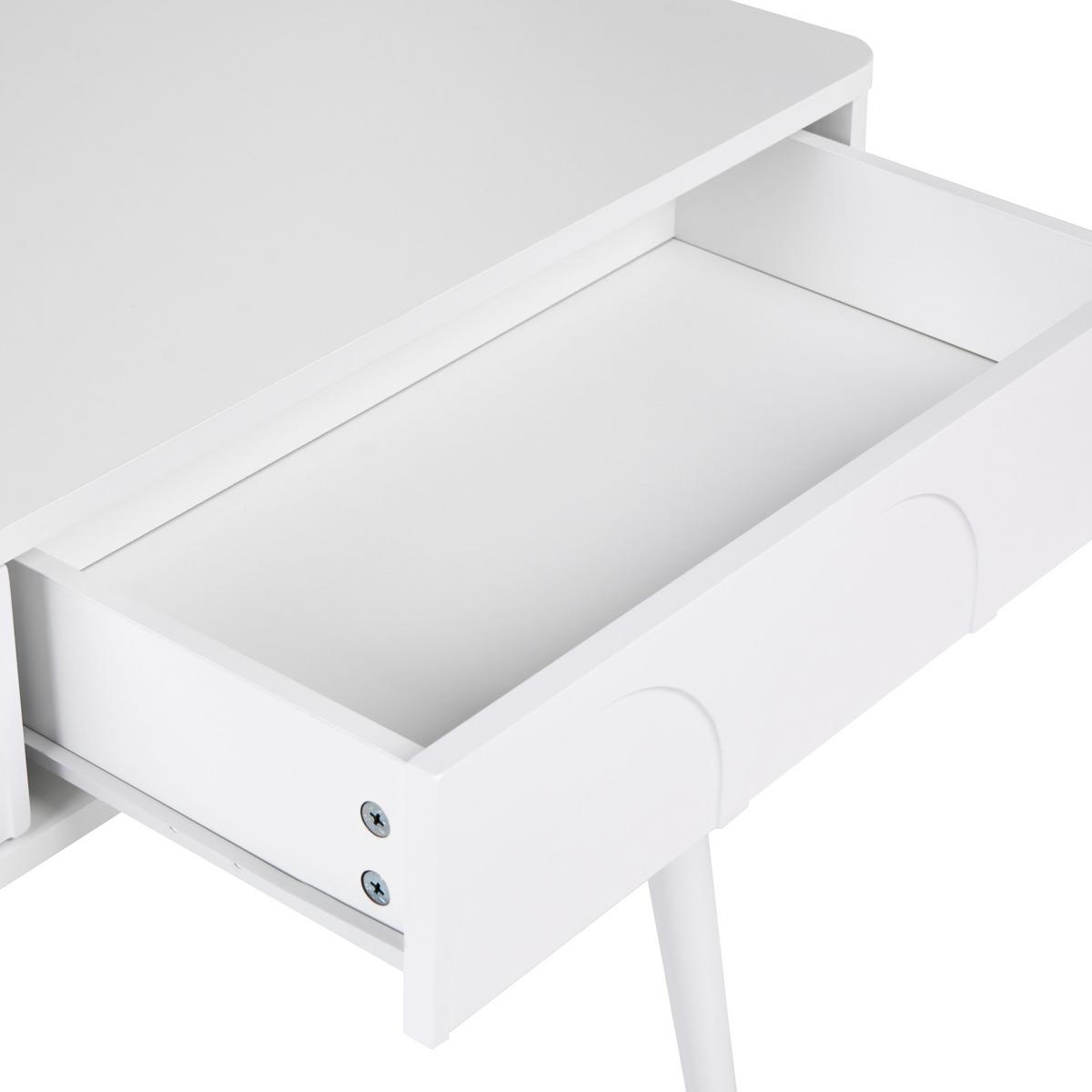 SCHREIBTISCH Weiß 120/60 cm Eslane - Weiß, Holzwerkstoff (60/120/78cm) - Beliani