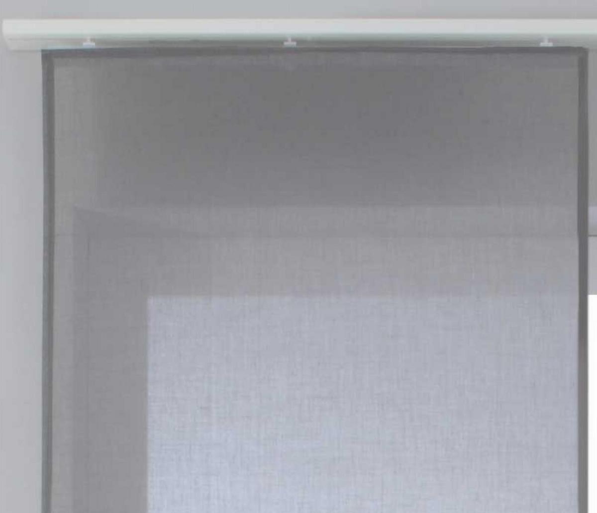 SCHIEBEVORHANG »Nizza« HxB 245x60 cm Grau - Grau, Textil (60/245cm) - Gardinenbox