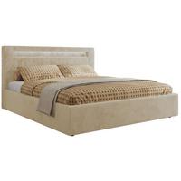 POLSTERBETT GOLD 5 CLASSIC 160/200 - Creme Plüsch - Multipocket-Matratze - Creme, Textil (160/200cm) - MKS