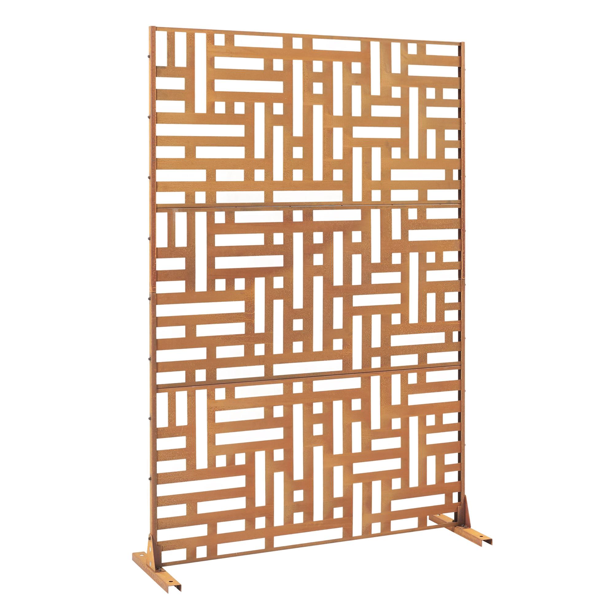 TRENNWAND Bernalda - Rostfarben, Metall (120/180cm) - casa.pro