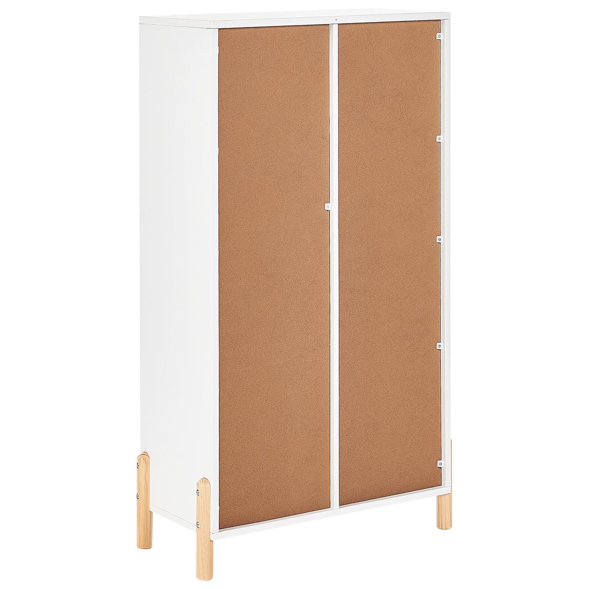 REGAL 111 cm Weiß Cloudy - Weiß/Braun, Holzwerkstoff (60/111/30cm) - Beliani
