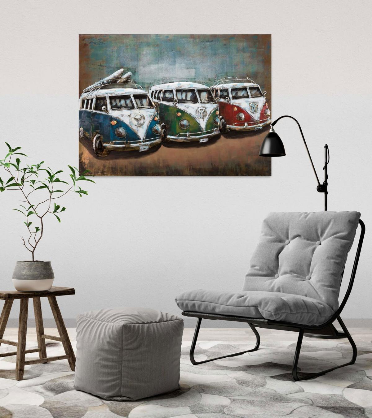 METALLBILD Braun 100/70 cm - Braun, Metall (6.2/70cm) - KUNSTLOFT