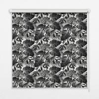 INNENROLLO - Fensterrollo - Rollo - 100x140 cm - Graue Blätter - Grau, Kunststoff (100/140/0.5cm) - TULUP
