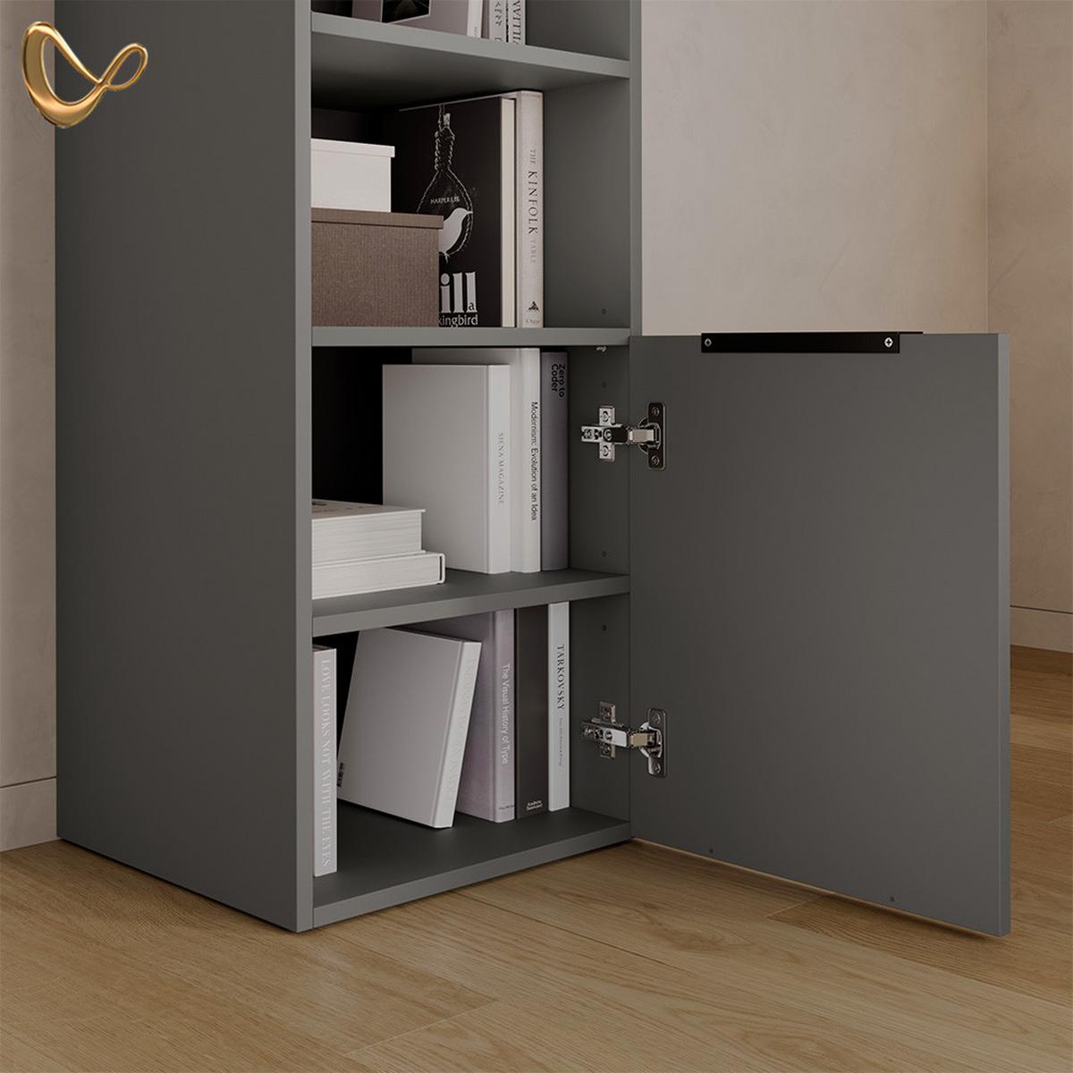 UNIVERSALSCHRANK Piave Anthrazit/Sonoma mit einer Tür - Anthrazit/Sonoma Eiche, Holzwerkstoff (40.2/120/40cm) - Livinity®