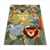 KINDERTEPPICH, mit Dschungel-Motiv, Grün, 80 x 150 cm - Grün, Textil (150/80cm) - KADIMA DESIGN