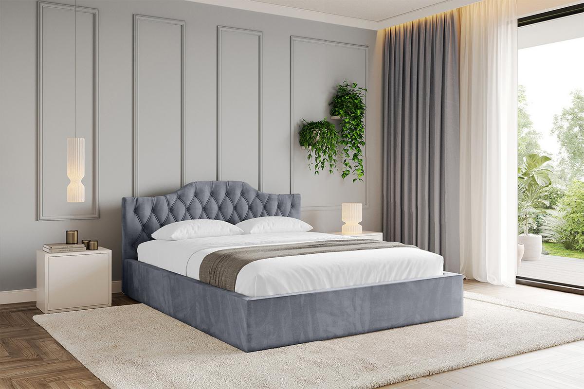 POLSTERBETT mit Bettkasten und Lattenrost, Bett mit Matratze H3/H4 - FALIO-V1 120x200 Grau - Grau, Holzwerkstoff/Textil (120/200cm) - ALTDECOR
