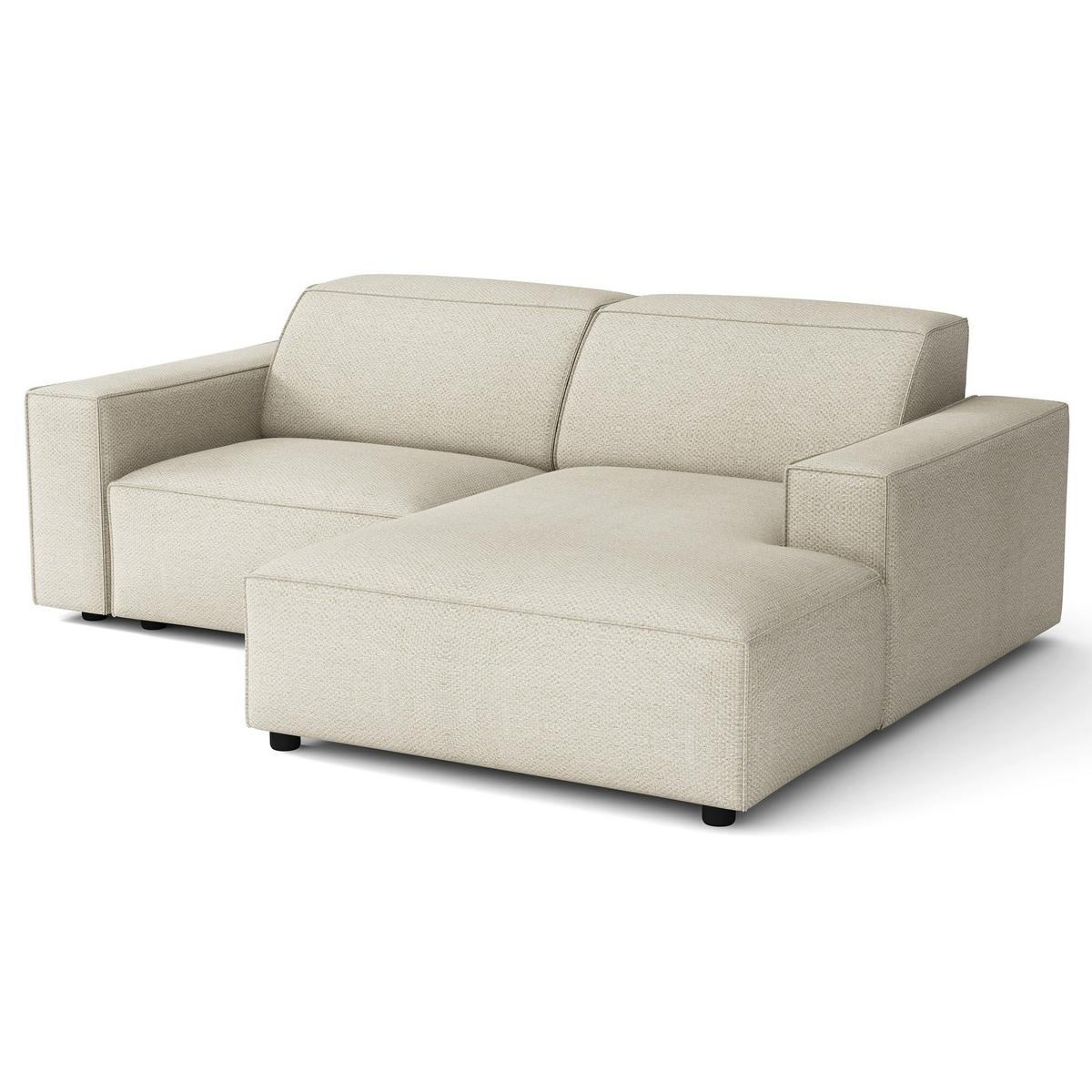 ECKSOFA Sellmo 210 cm - Creme/Schwarz, Kunststoff/Textil (210/166cm) - Selsey