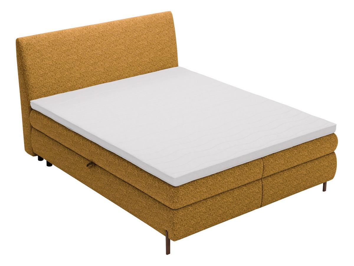 BOXBETT Evia - H3 - Braun, Holzwerkstoff/Textil (140/200cm) - MIRJAN24