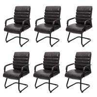 KONFERENZSTUHL Schwarz 6er-Set - Schwarz, Textil (60/100/59cm) - MCW