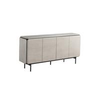 SIDEBOARD AVRIL Grau Eiche - Schwarz/Grau, Holzwerkstoff/Metall (181/87/40cm) - KAWOLA