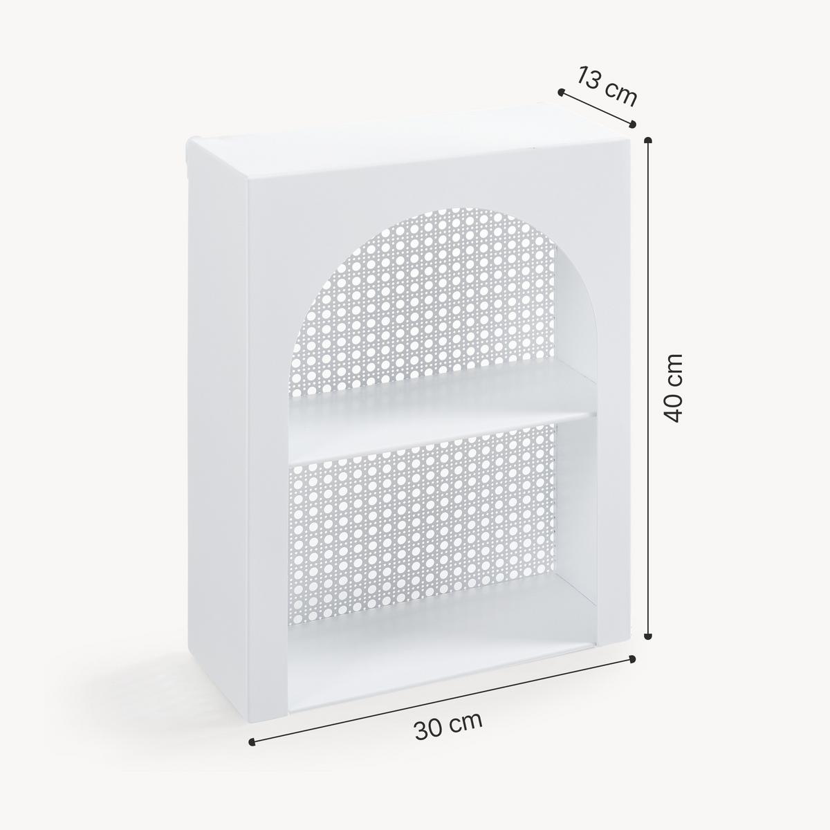 WANDREGAL Jäller I. - Weiß, Metall (30/40/13cm) - [en.casa]