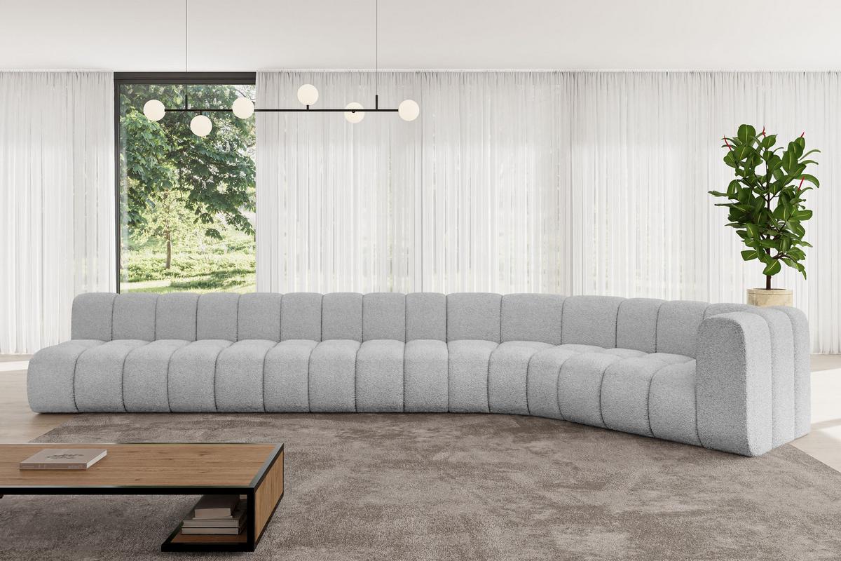 ECKSOFA modulares Sofa Karex-L3 - 490x194x70 cm Hellgrau - Hellgrau, Holzwerkstoff/Textil (490/194cm) - ALTDECOR