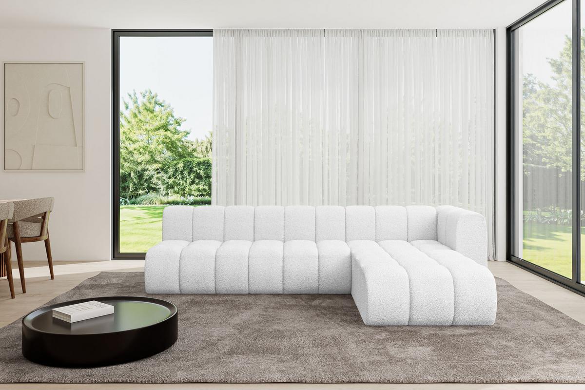 ECKSOFA modulares Sofa Darnel-L2 - 296x177x70 cm Weiß - Weiß, Holzwerkstoff/Textil (296/177cm) - ALTDECOR