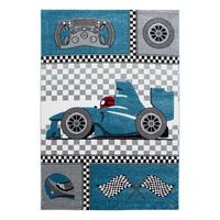 KINDERTEPPICH TASNA, mit Rennwagen-Motiv, Blau, 200 x 290 cm - Blau, Textil (290/200cm) - KADIMA DESIGN