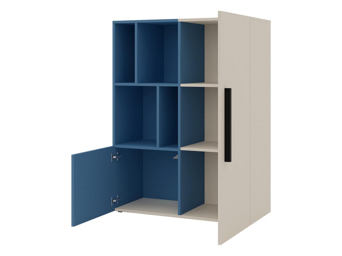 REGAL Lorin 2D LO06 - Kaschmir/Blau, Holzwerkstoff (91/118/40cm) - MIRJAN24