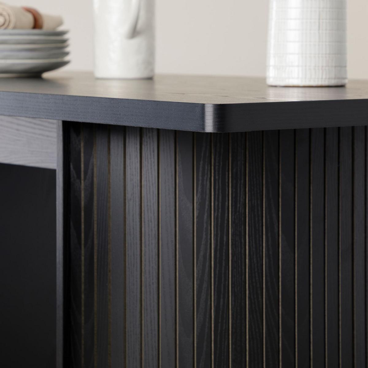 ESSTISCH GUARDA - Schwarz, Holzwerkstoff (75/160/75cm) - IDIMEX
