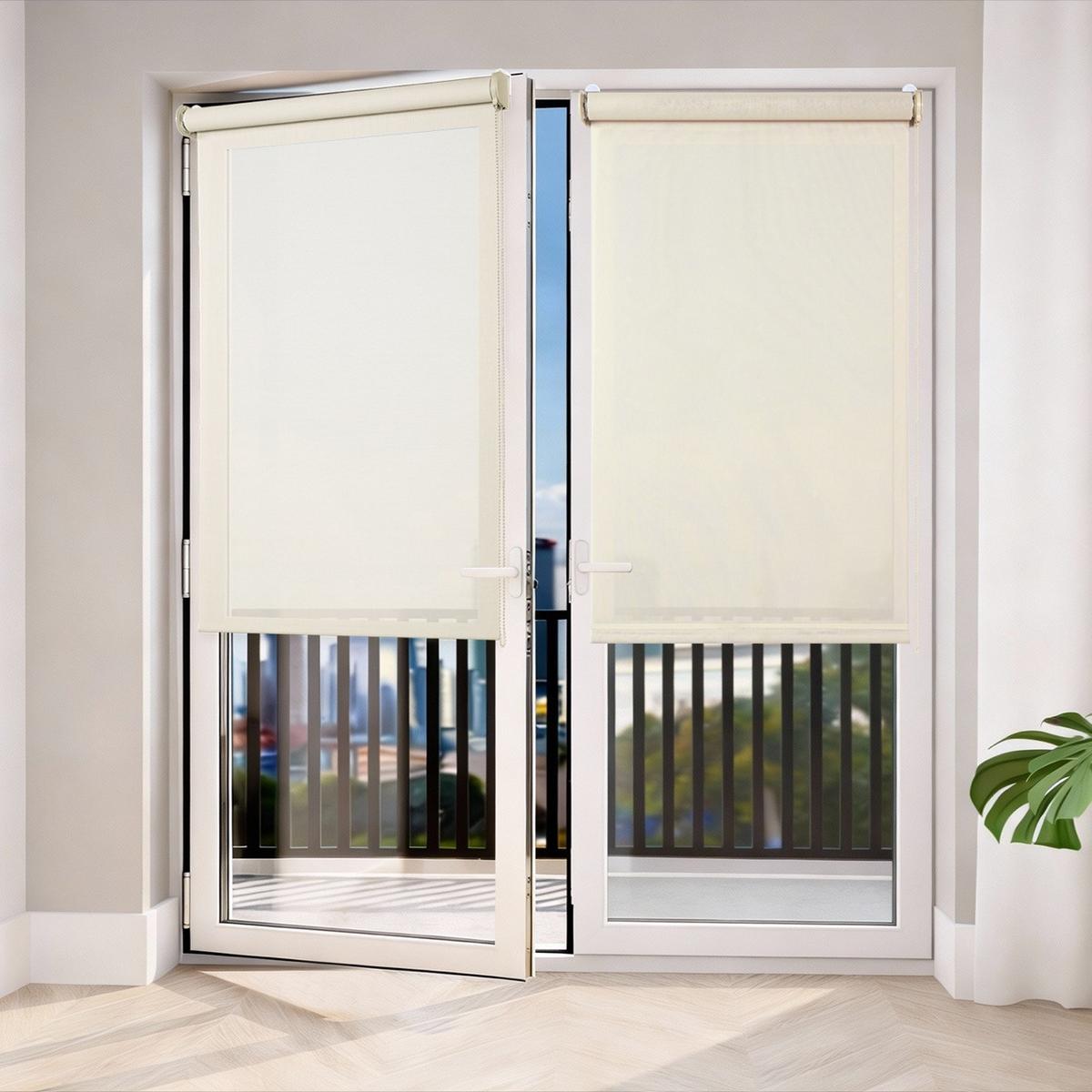 SCREEN-ROLLO Plus Easyfix Leinen 80x180 - Beige, Kunststoff (80/180/1cm) - STORESDECO
