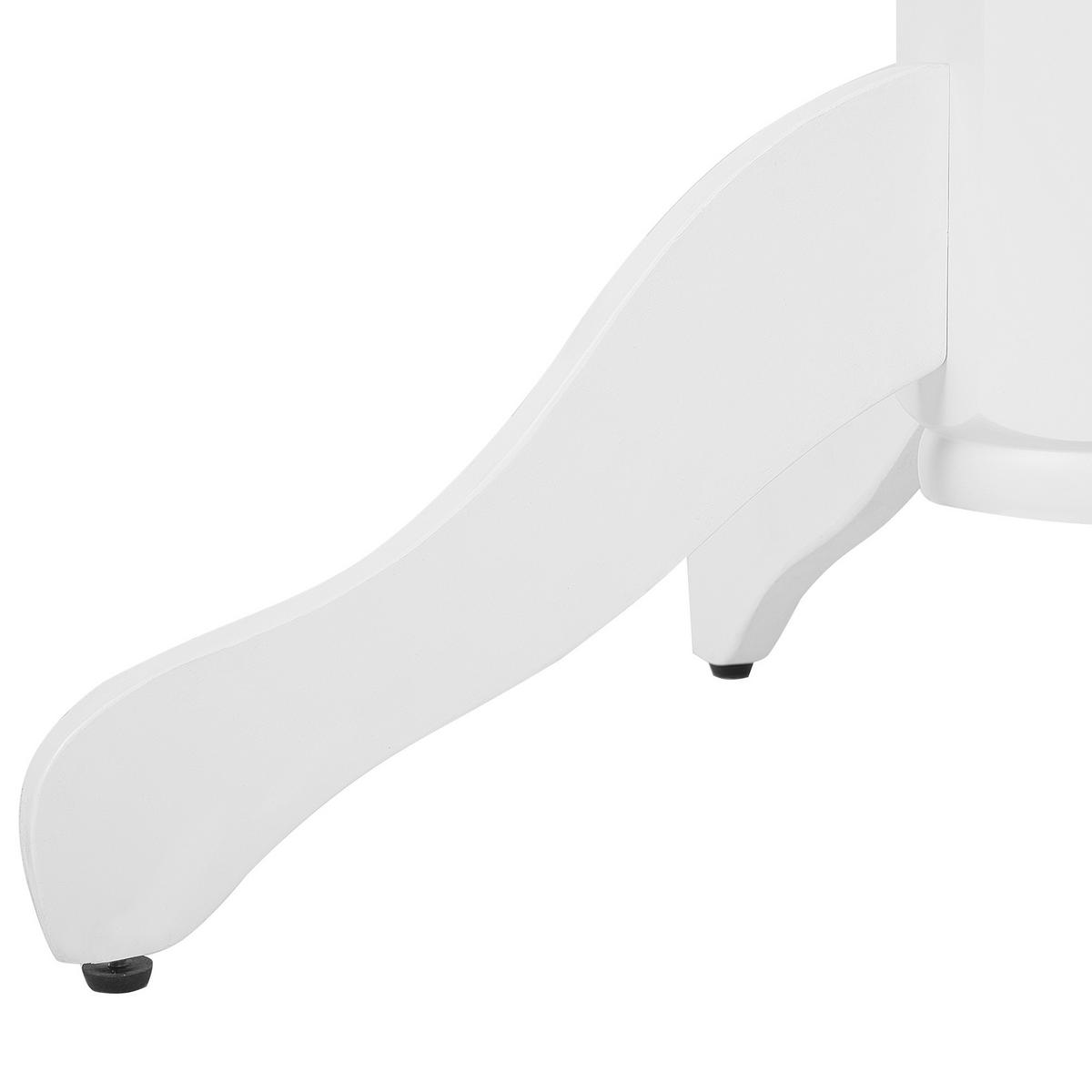 ESSTISCH 100/100/76 cm Weiß Rund Akron - Weiß, Holzwerkstoff (100/100/76cm) - Beliani