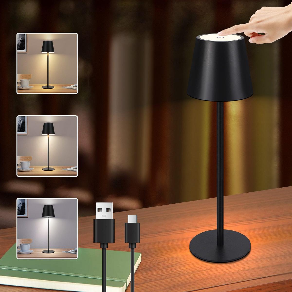 LED-TISCHLEUCHTE Regensburg 11/11/37.5 cm - Schwarz, Metall (11/11/37.5cm) - Nettlife