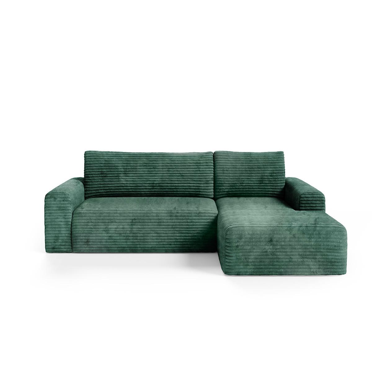 ECKSOFA Romeo 3 Sitzplätze Tannengrün - Grün, Holz (268/163cm) - Petits-meubles