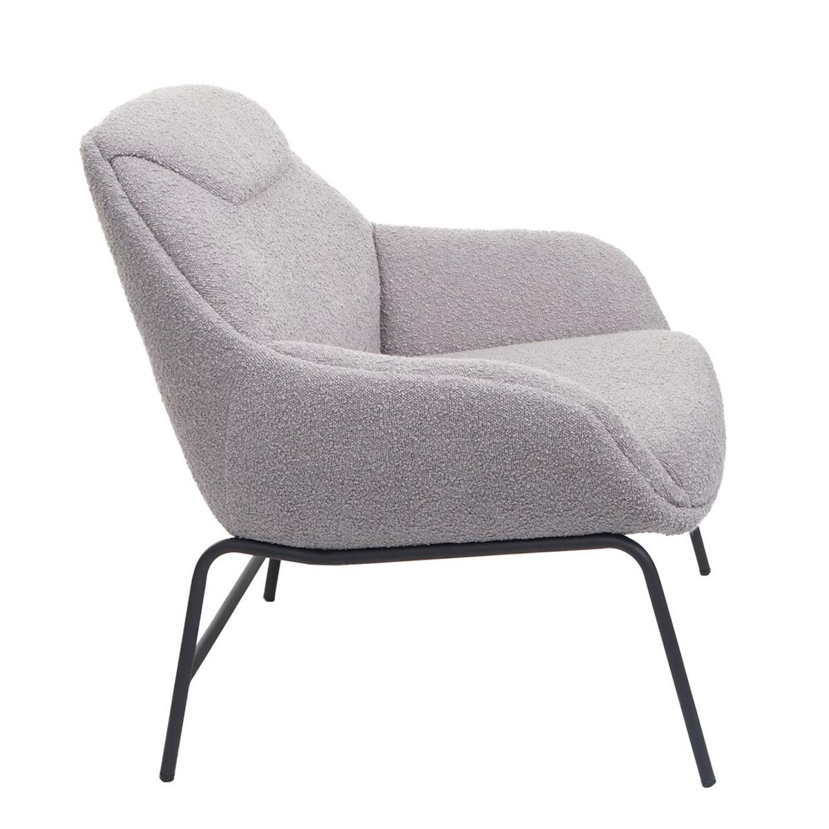 LOUNGE-SESSEL Hellgrau - Hellgrau, Textil (80/79/80cm) - MCW