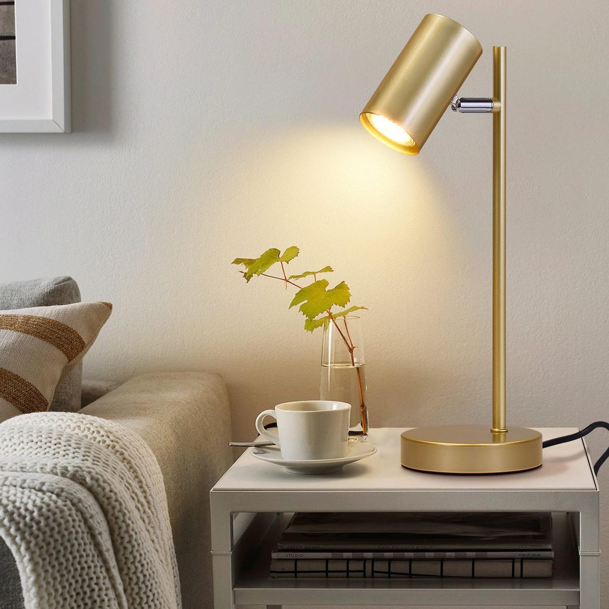 TISCHLAMPE Kian 13/12/35 cm - Goldfarben, Metall (13/12/35cm) - ZMH
