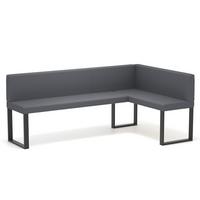 ECKBANK rechts SANA U Kunstleder glatt, 168/128 cm Grau - Grau, Kunststoff/Textil (128/168cm) - Idohome