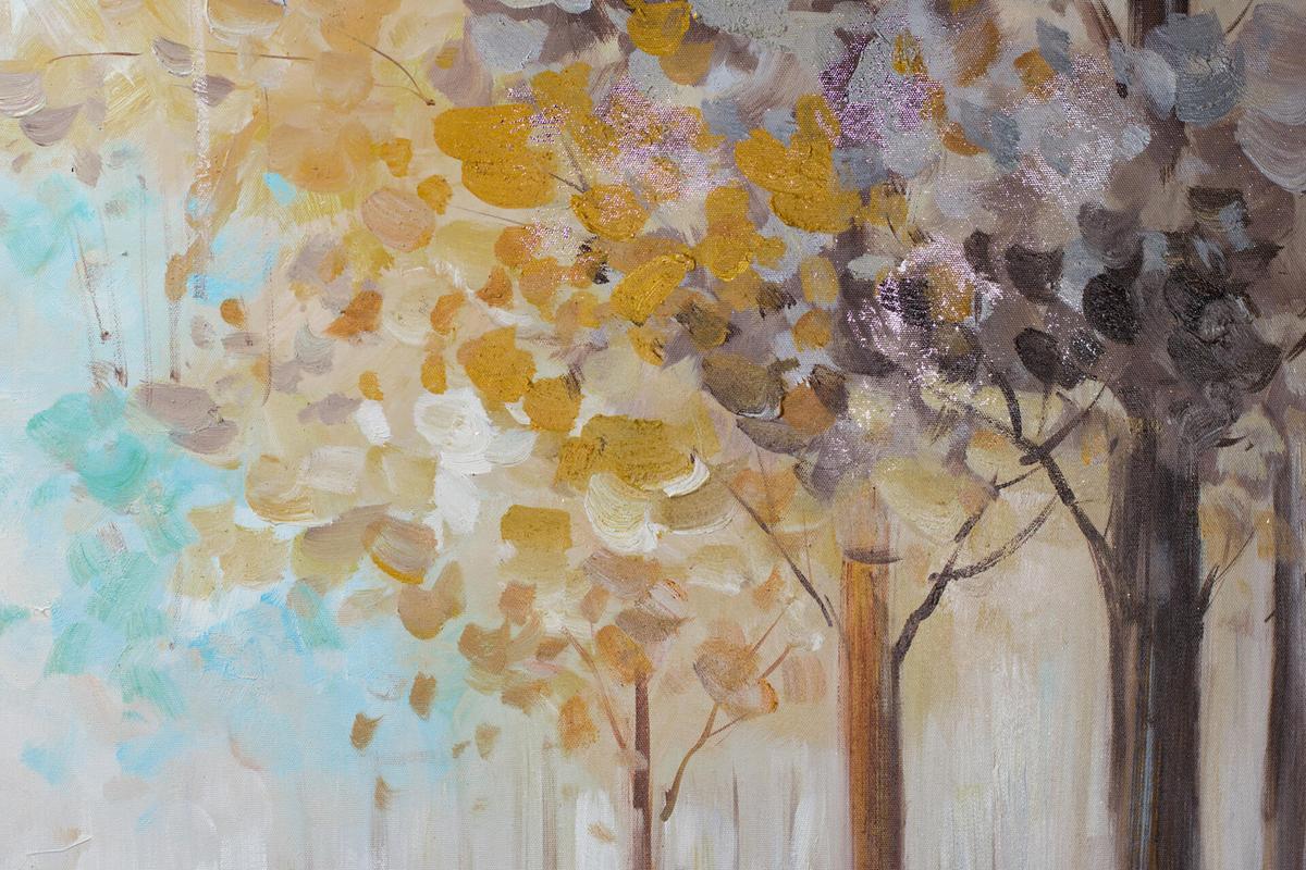 ACRYLBILD HANDGEMALT 120/80 cm - Braun/Grau, Holz/Textil (120/80cm) - KUNSTLOFT