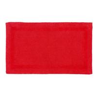 BADEMATTE 70/120 cm, 100% Baumwolle, wendbar - Rot, Textil (70/120cm) - Homescapes