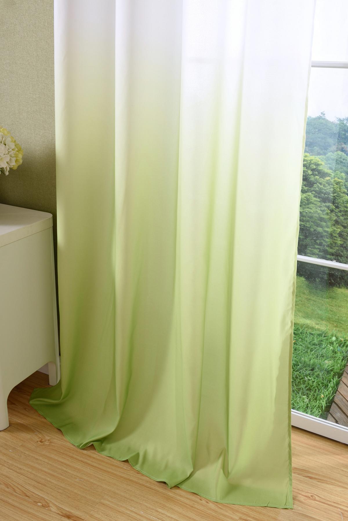 VORHANG FARBVERLAUF HxB 245x140 cm Apfelgrün - Hellgrün, Textil (140/245cm) - Gardinenbox