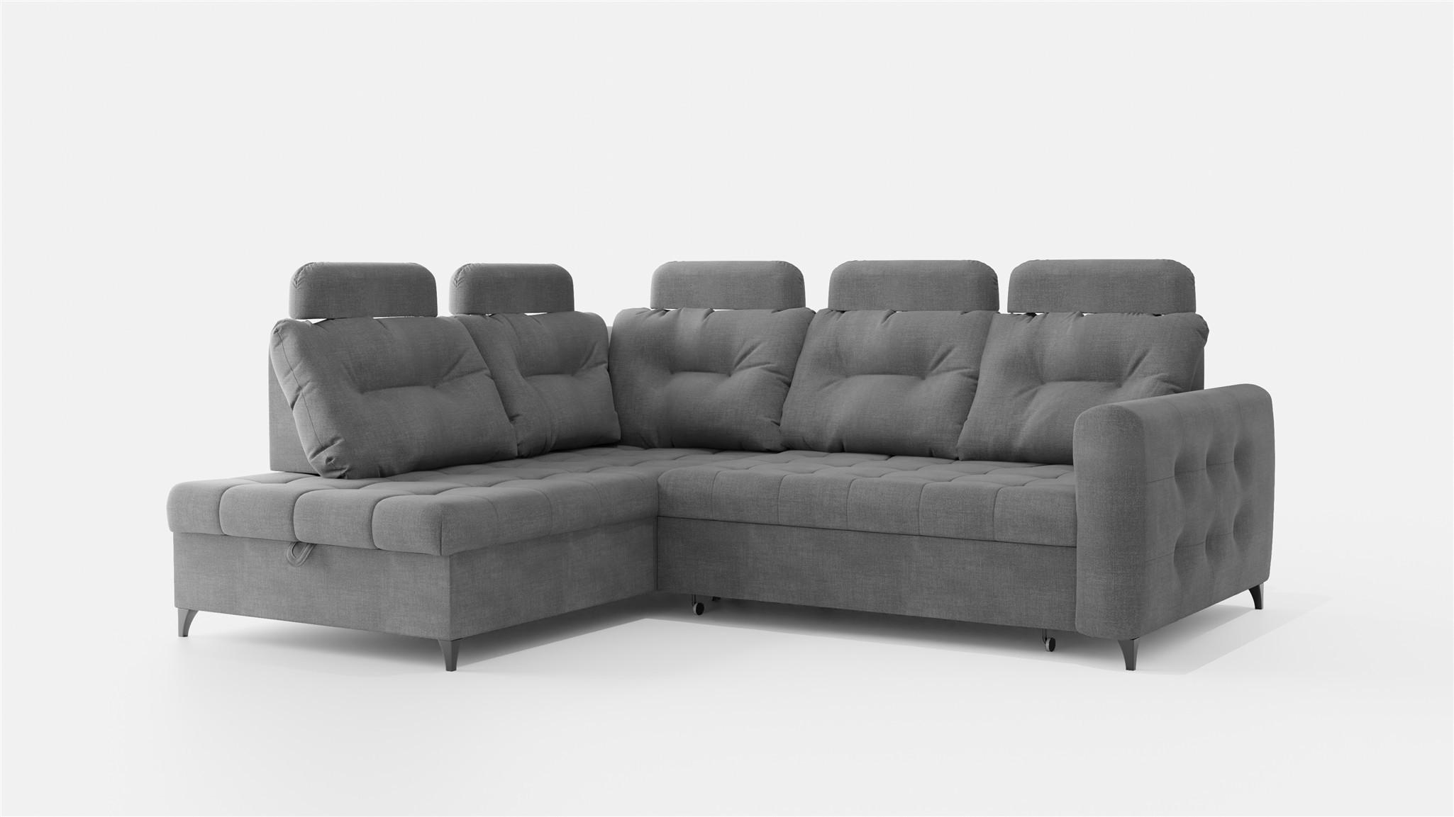 ECKSOFA Wendie - Grau, Holzwerkstoff/Textil (200/250cm) - Fun Möbel