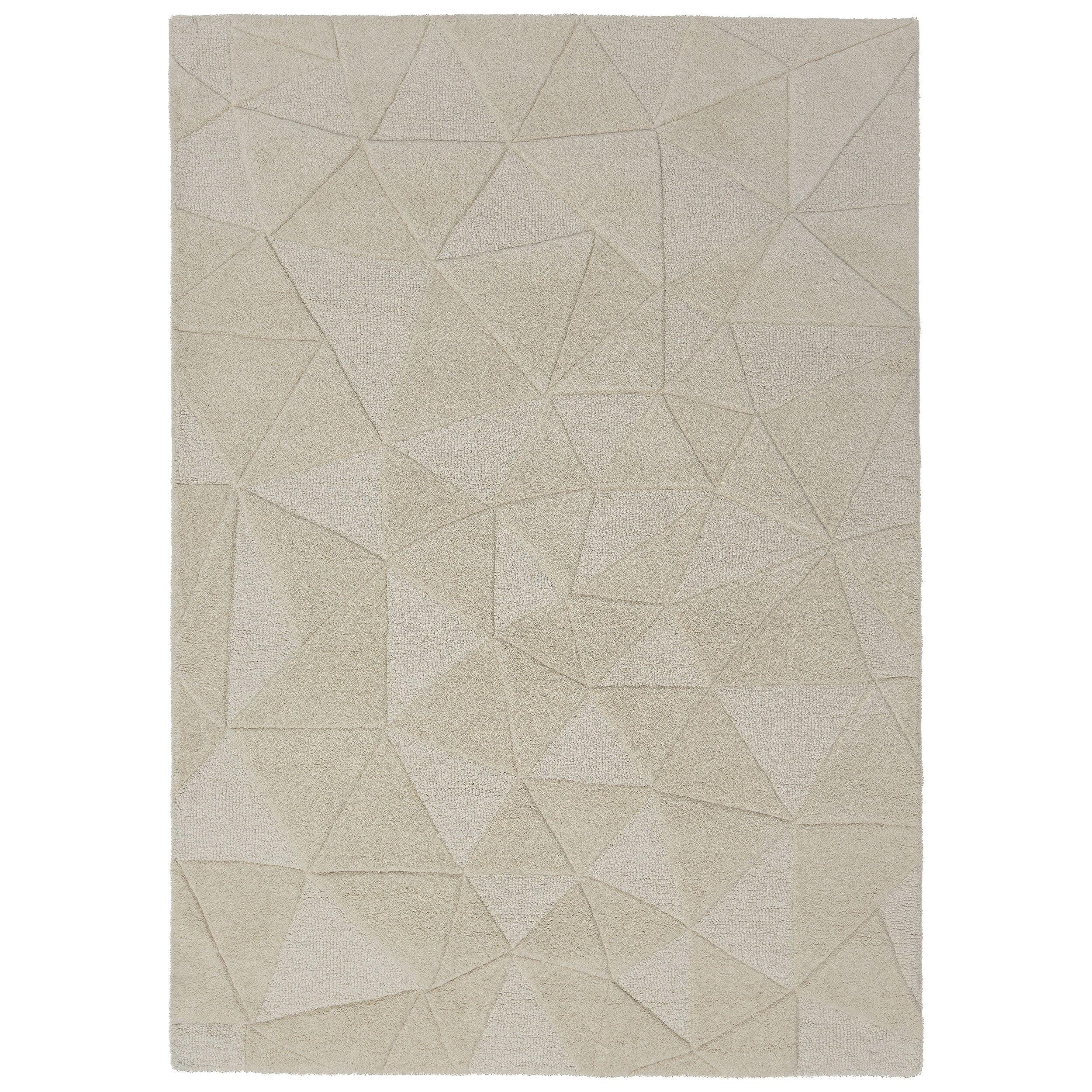 WOLLTEPPICH DEBEN, geometrisch, Natur, 200 x 290 cm - Beige, Textil (200/290cm) - KADIMA DESIGN
