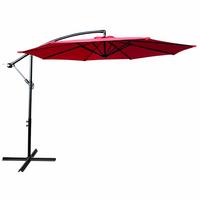 GARTENSCHIRM Rot 300/245/300 - Rot, Textil/Metall (300/300cm) - RAUMHIRSCH FURNITURE