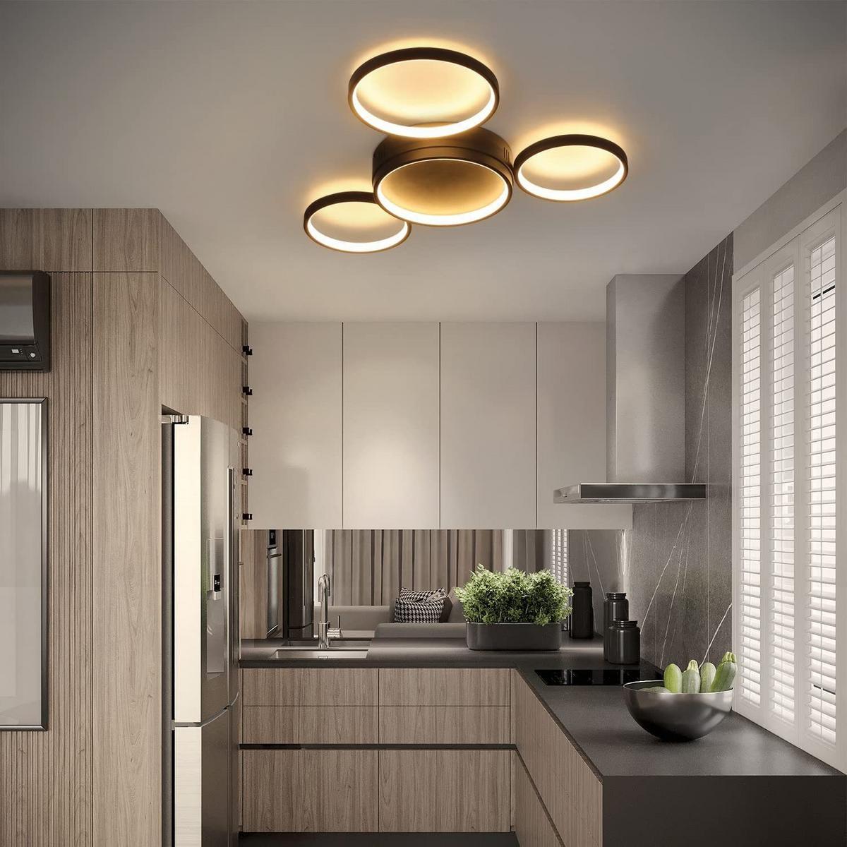 LED-DECKENLEUCHTE Carina 61.5/46.5/6 cm - Schwarz, Metall (61.5/46.5/6.3cm) - ZMH