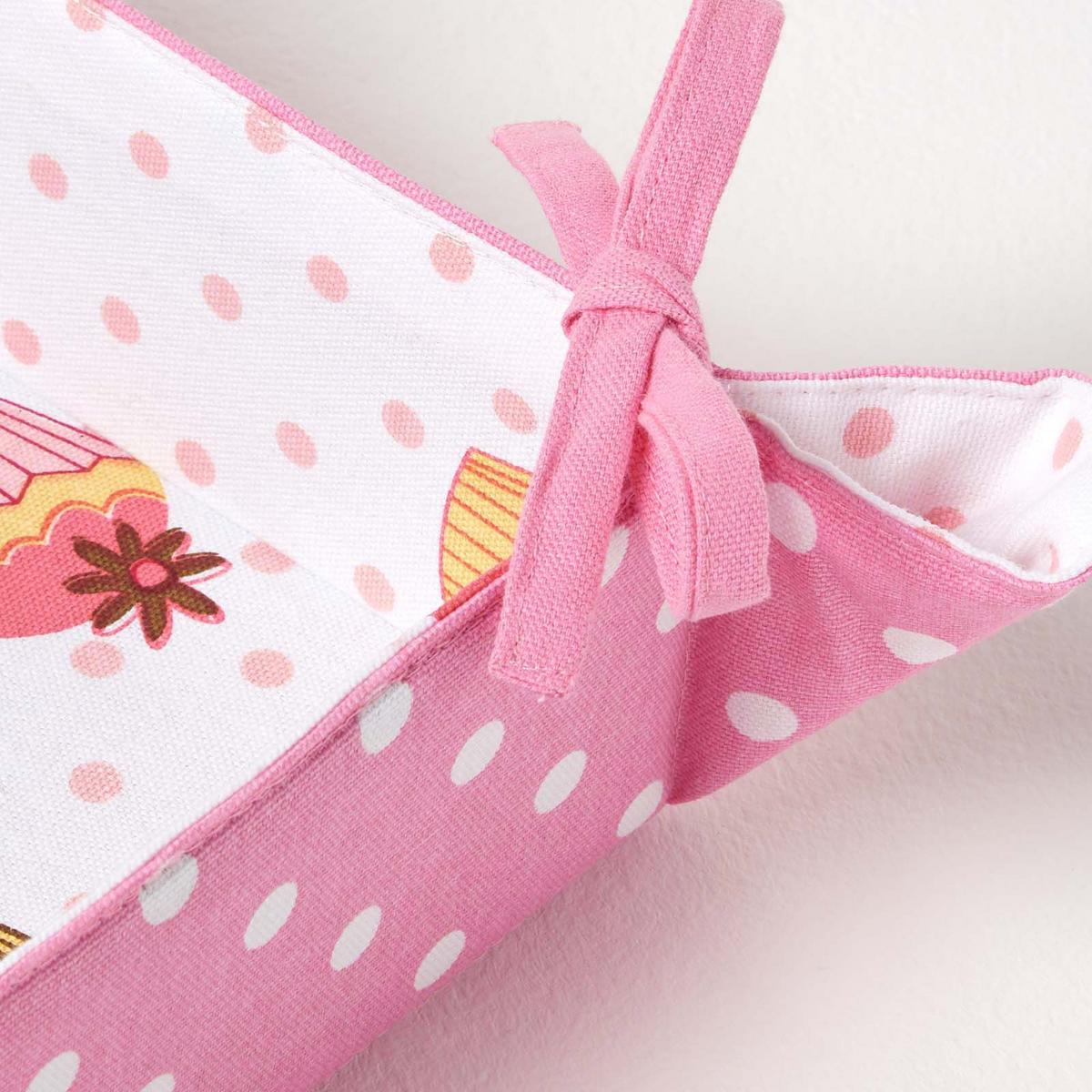 BROTKORB Cupcakes – faltbar mit Wende-Design - Rosa, Textil (22/7/22cm) - Homescapes