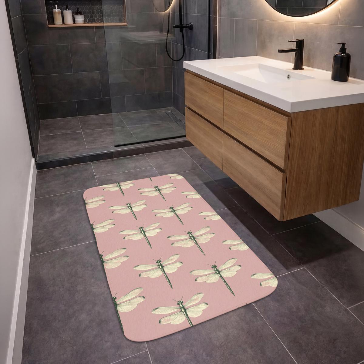 BADEMATTE Lillibells - Muster - Rosa 60x90 cm - Rosa, Textil (60/90cm) - OnlyWow