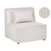 SESSELMODUL Cord Beige Lemvig - Beige, Textil (83/78/83cm) - Beliani