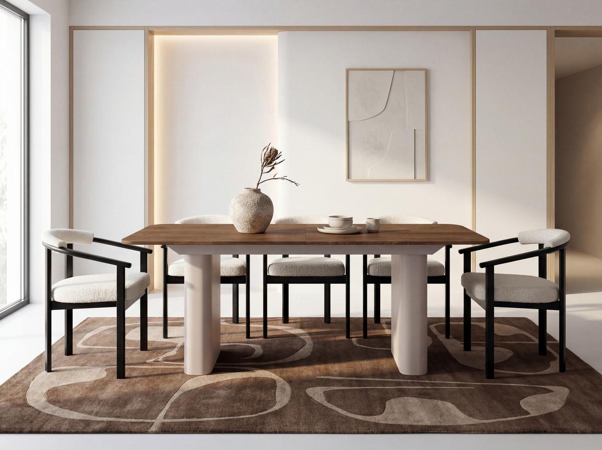 ESSTISCH Riven rechteckig ausziehbar verlängerbar mit Butterfly-Auszug, Eiche Braun Rustikal 180-276/90/76 cm - Kaschmir/Alteiche, Holzwerkstoff/Metall (90/276/76cm) - WFL GROUP