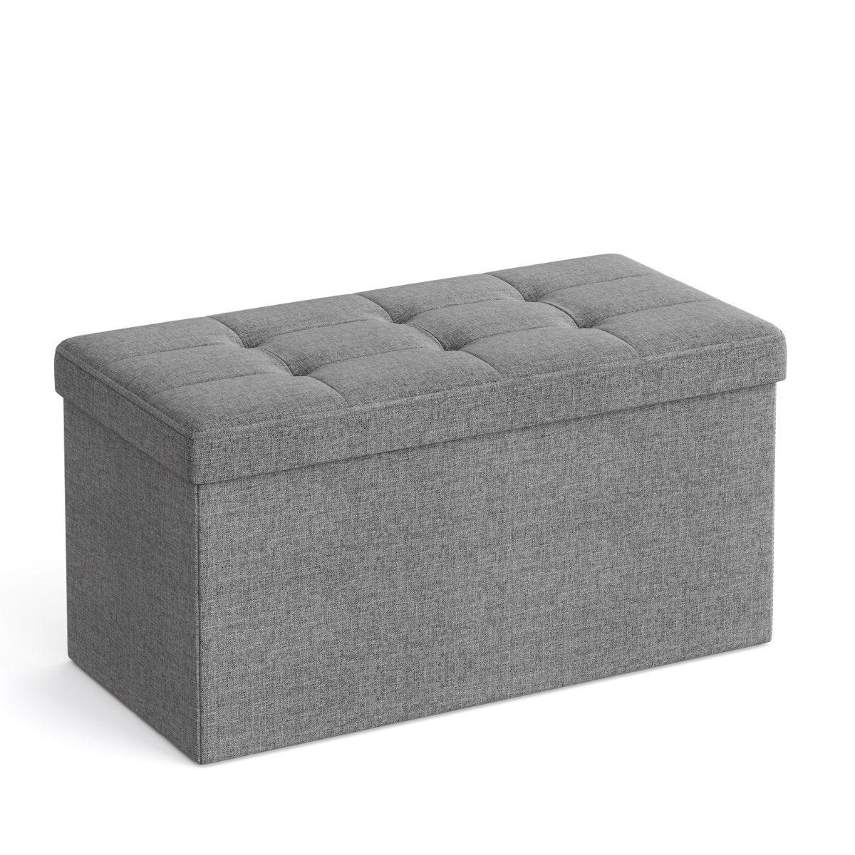 SITZBOX - L76 cm - Hellgrau, Holzwerkstoff (38/38/39.5cm) - Calicosy