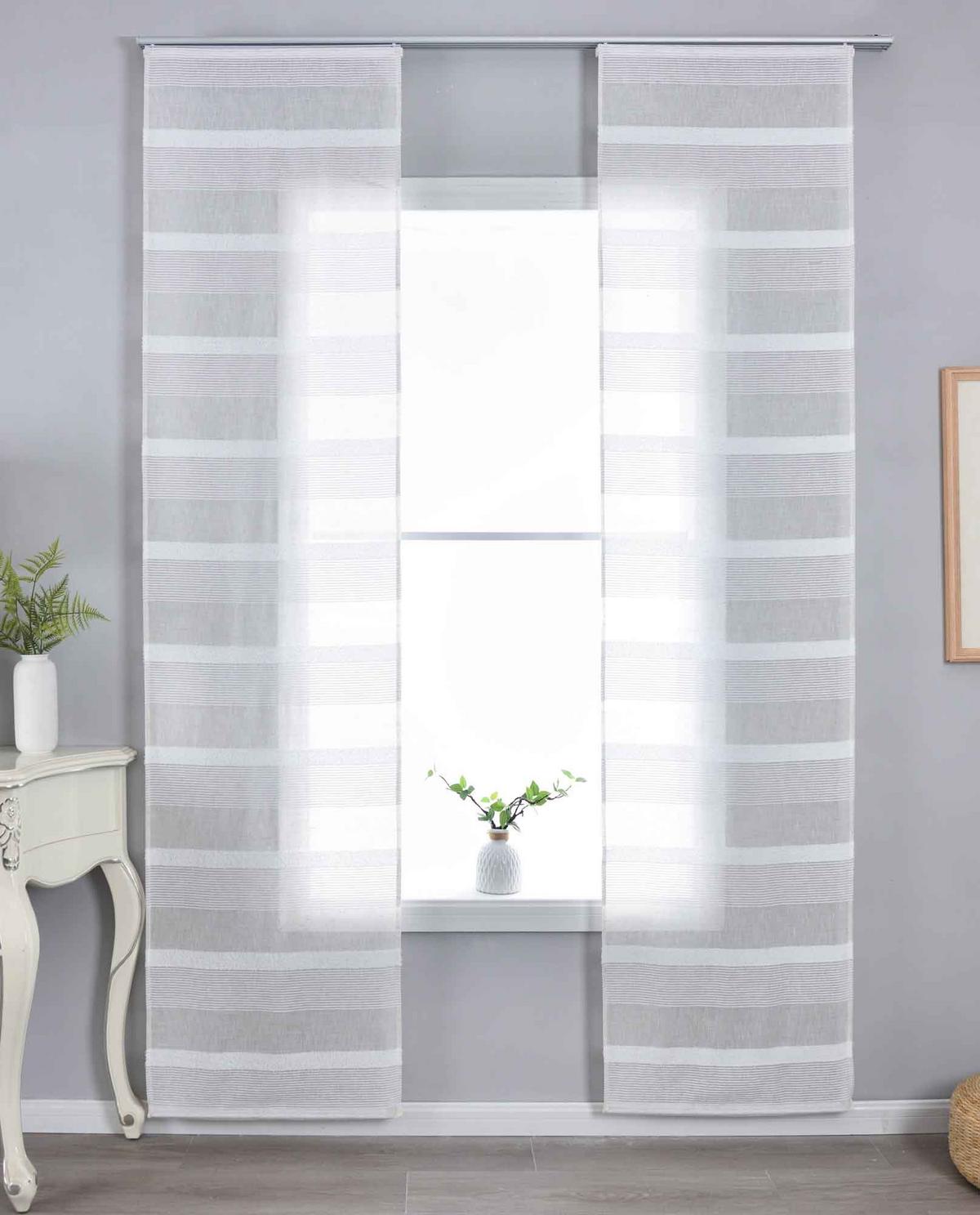SCHIEBEVORHANG 2ER SET »Halle« HxB 245x60 cm Natur - Naturfarben, Textil (60/245cm) - Gardinenbox