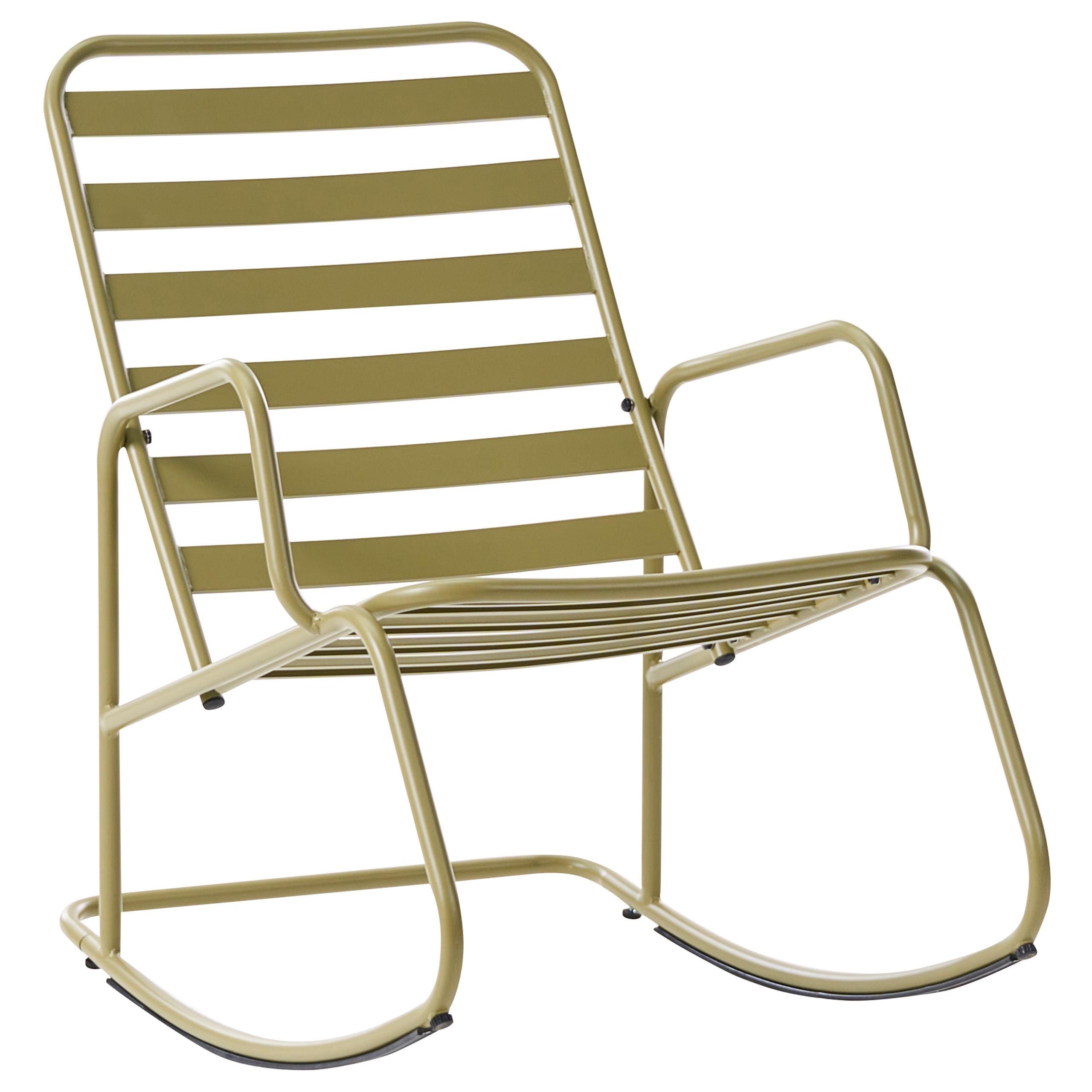 GARTEN-SCHAUKELSTUHL Olivgrün Turi - Olivgrün, Metall (66/92/96cm) - Beliani